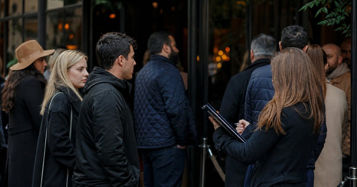 How do you manage a restaurant waitlist during a packed weekend rush?